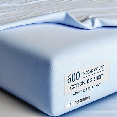 600 Thread Count Cotton EG Sheet - Wrinkle Resistant & Hypoallergenic