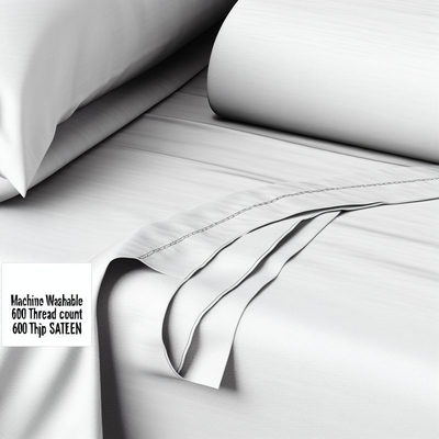 Machine Washable EG Sheet - 600 Thread Count Sateen Cotton Bedding