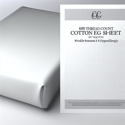 600 Thread Count Cotton EG Sheet - Wrinkle Resistant & Hypoallergenic