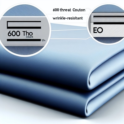 600 Thread Count EG Sheet - Sateen Weave, Wrinkle Resistant Cotton