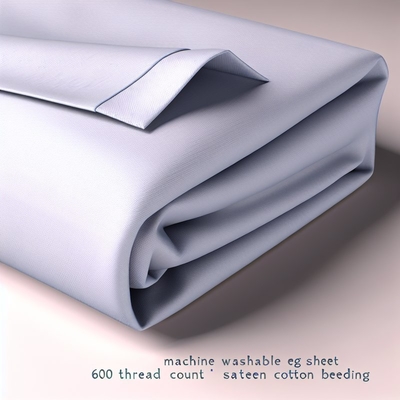 Machine Washable EG Sheet - 600 Thread Count Sateen Cotton Bedding